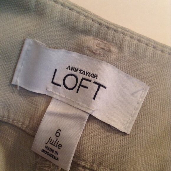 Ann Taylor Loft Julie Beige Pants Slacks Trouser - Picture 5 of 6